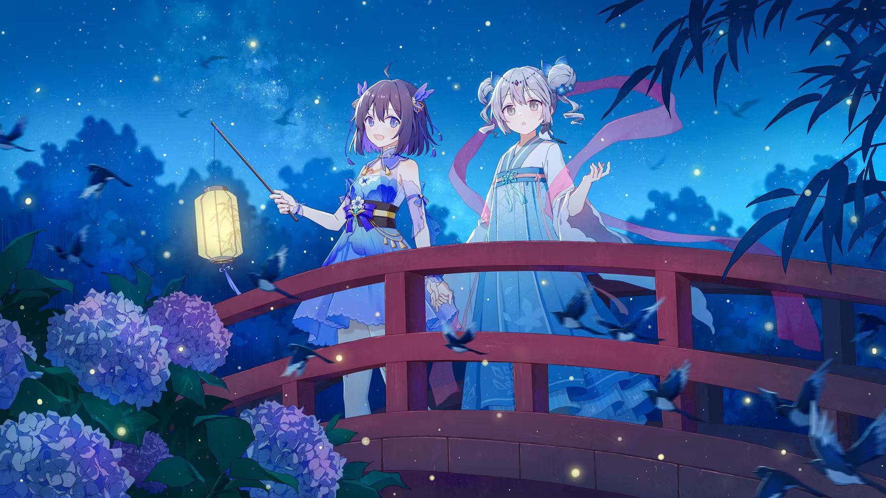 夜桥灯笼